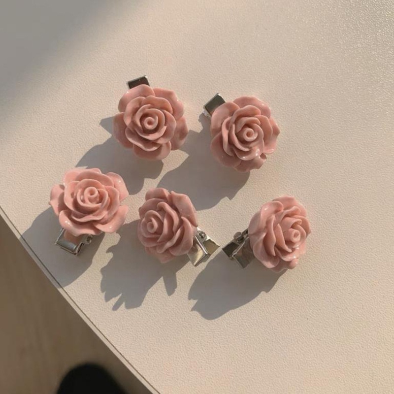 Set 5 Kẹp Tóc Mini Hình Trái Tim/Hoa Hồng/Nơ Dễ Thương