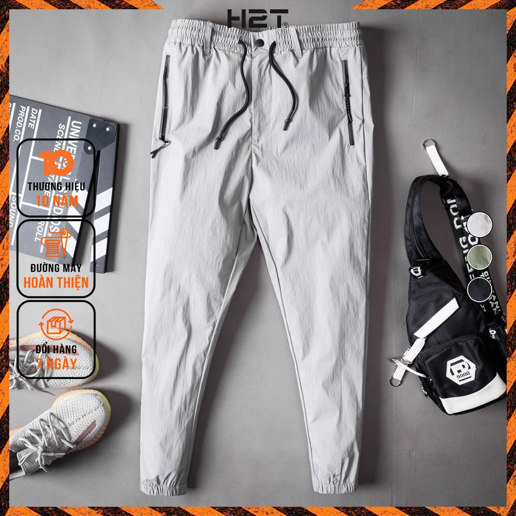 Quần Jogger Thể Thao Nam H2T - Vải Gió Dày Dặn Cao Cấp Chống Nước Nhẹ Có Dây Rút Lưng 0792