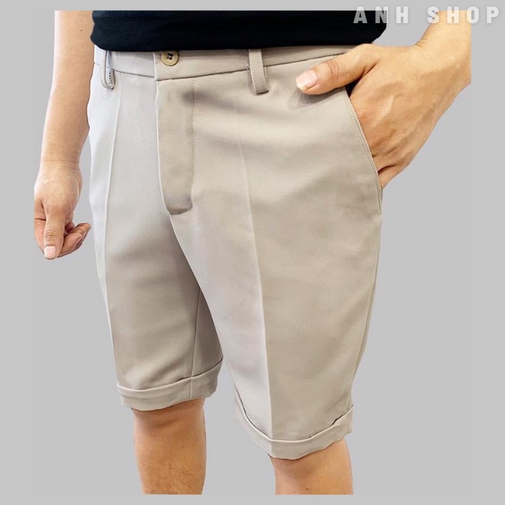 Quần tây nam ống ngắn vải co giãn 4 chiều | BigBuy360 - bigbuy360.vn