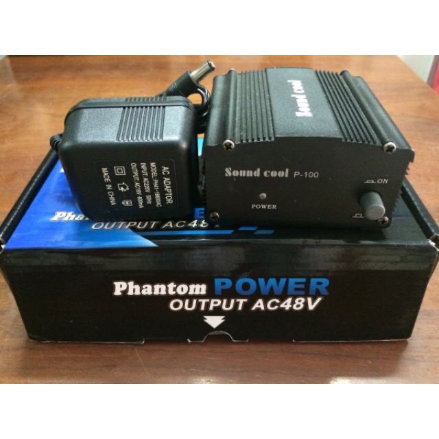 Nguồn Phantom 48v cho micro thu âm và dây XLR va dây đầu 3.5