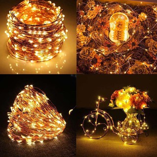 Dây Đèn Dài 5m Gồm 50 Đèn LED Chạy Bằng Pin Dùng Trong Nhà Và Ngoài Trời ( có tặng kèm pin sẵn) đẹp mê