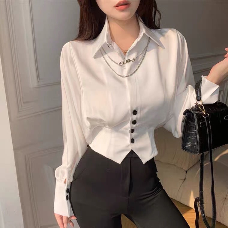 Áo Sơ Mi Tay Cánh Dơi Phong Cách Pháp Thời Trang Mùa Thu 2022 Mới Cho Nữ