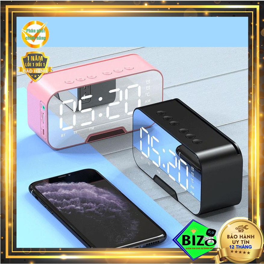 [TREND HOT 2020] Loa bluetooth kèm đồng hồ hiển thị đèn LED kiêm giá đỡ điện thoại