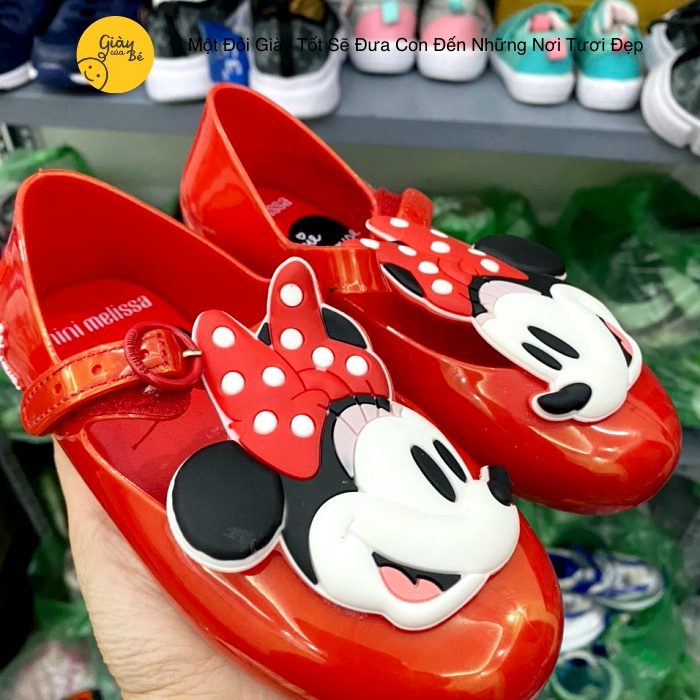 Giày Búp Bê Mimi melisa Đỏ Bé Gái Êm Nhẹ Có Mùi Thơm Quai Dán Tiện Lợi  Phù Hợp Cho Bé Đi Chơi Đi Học Size 22-29
