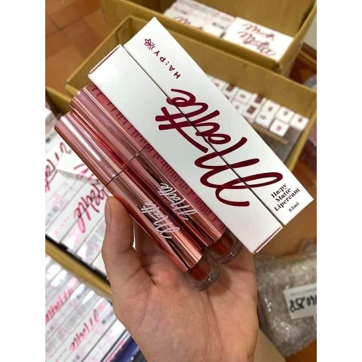 SON KEM LỲ HAPPY  Kháng Nước Lâu Trôi 3.5ml - Son hapy minigarden matte lipstick
