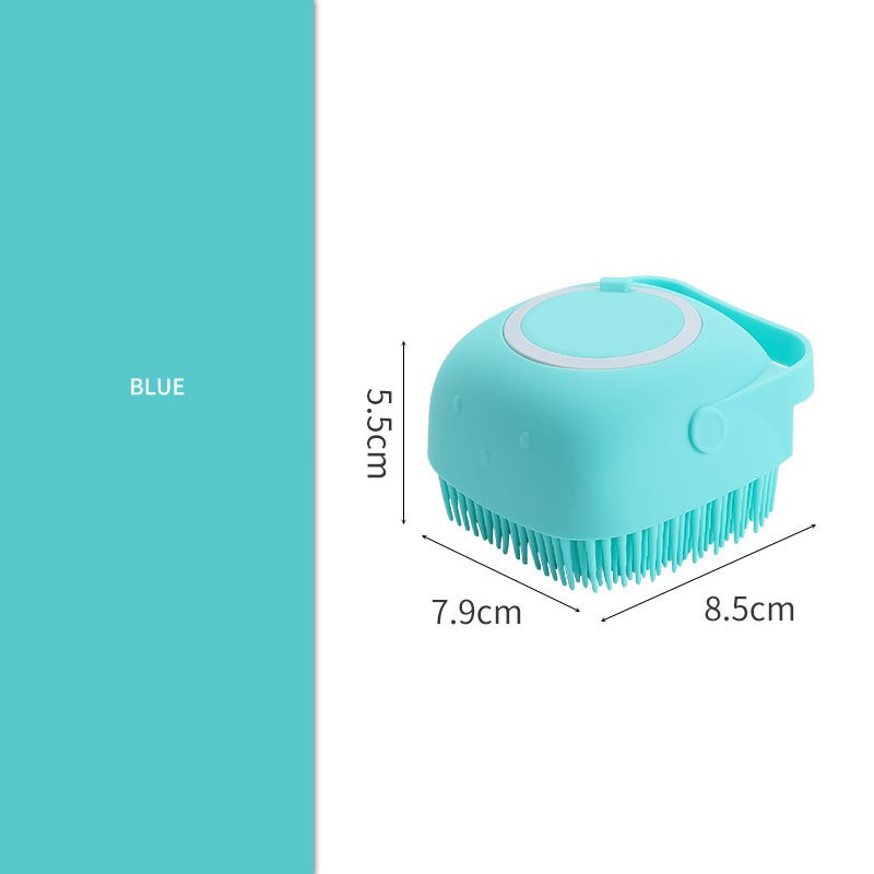 Bàn Chải Tắm Bằng Silicone Mềm Kèm Hộp Đựng Dầu Gội Tẩy Tế Bào Chết Mát Xa Cơ Thể