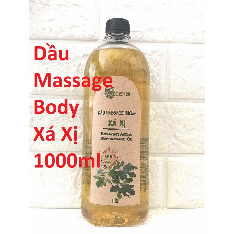 Dầu Massage Toàn Thân Body Hương Xá Xị chuyên dùng Spa ACENA trơn tay 1000ml