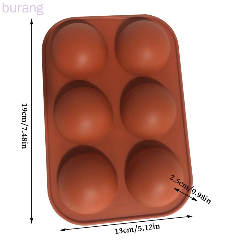 Khuôn silicon tự làm bánh/nước đá/sô cô la/rau câu tạo hình nửa quả cầu