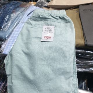 Quần sọc kaki lửng lưng thun  nam
