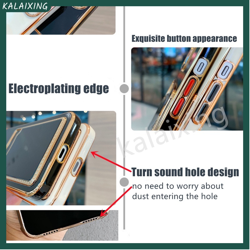 Ốp Điện Thoại Mềm Mạ Điện Màu Trơn Có Ngăn Đựng Thẻ Cho iPhone 13 Pro Max 12 Pro