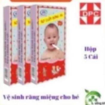 1K Gạc Rơ Lưỡi Đông Pha Hộp 5 Cái- Rơ lưỡi, vệ sinh khoang miệng cho bé, hạn chế tưa lưỡi