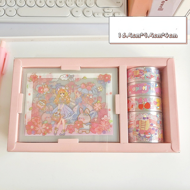 Set Băng Dính Washi Hình Nhân Vật Hoạt Hình Nhật Bản Trang Trí Thủ Công