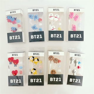 BTS Tai Nghe Nhét Tai In Hình Hoạt Hình Kpop 3.5mm