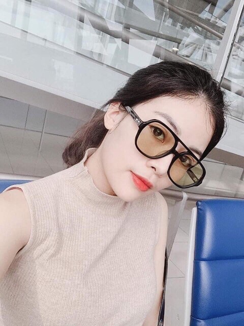 🔥HOT TREND 🔥 MẮT KÍNH NAM NỮ NGỐ TREND TRÒNG VÀNG VIỀN ĐEN