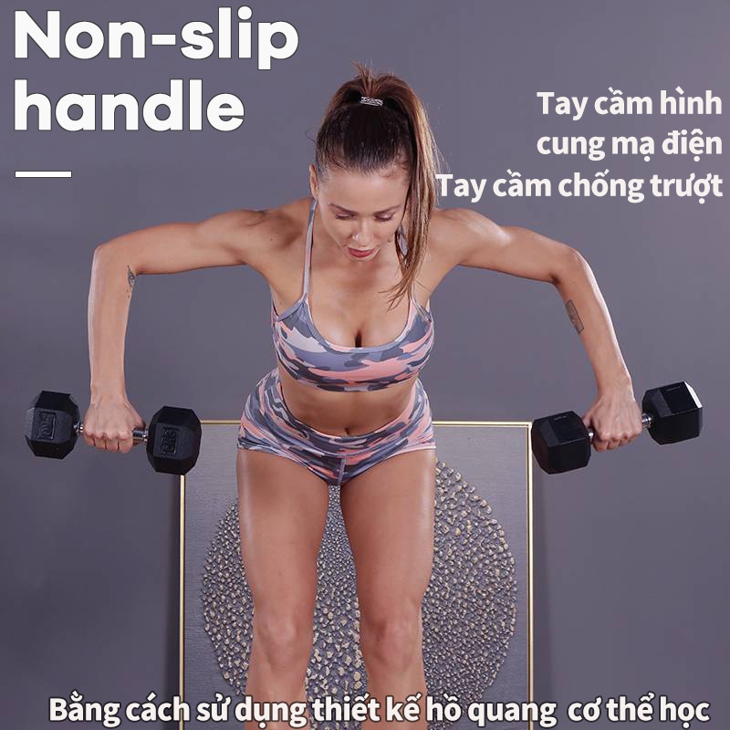 Tạ tập tay 5KG  bánh tạ, nam nữ tập gym tập thon tay thể dục đa năng  lõi gang đặc bọc cao su cao cấp thể dục tại nhà