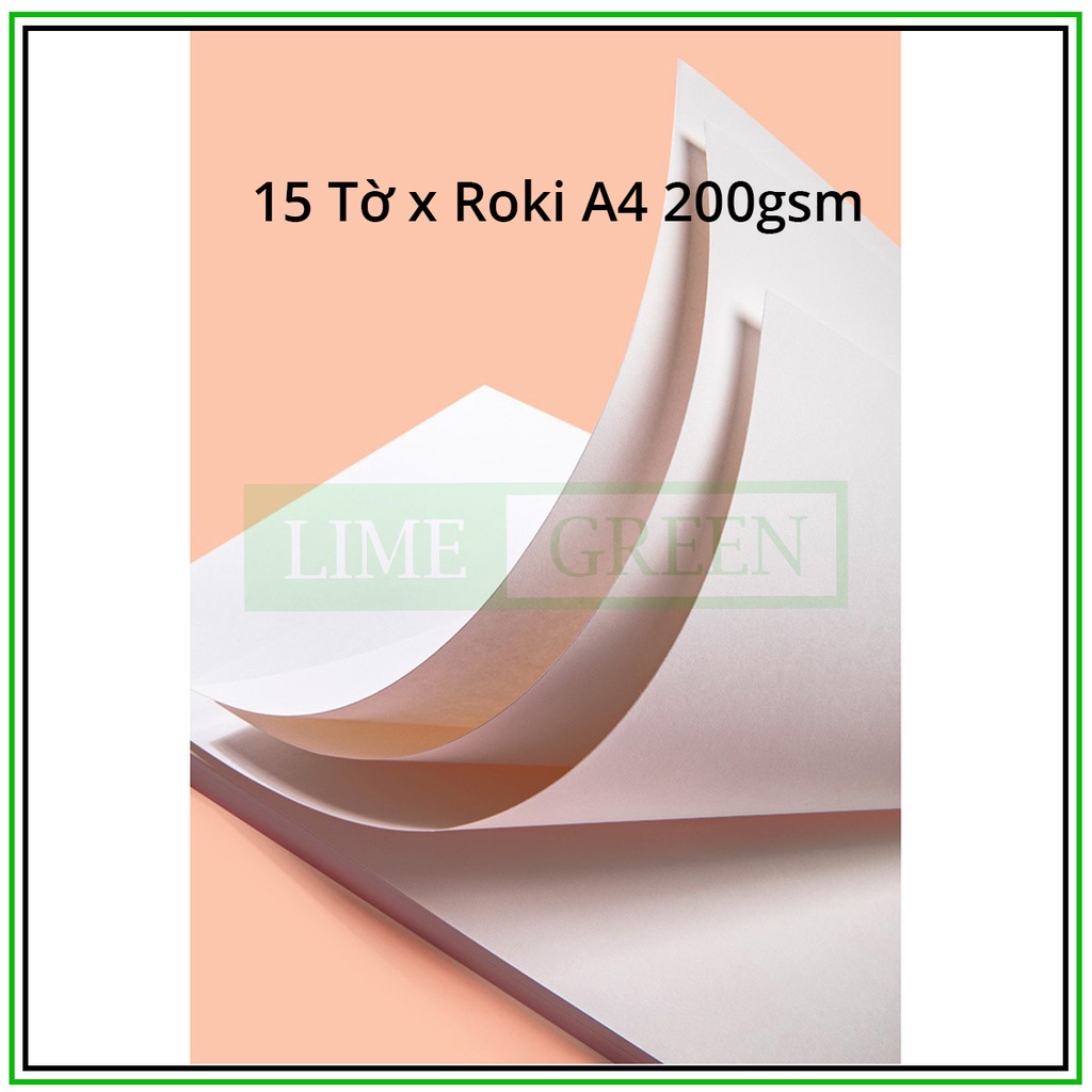 15 Tờ Giấy Roki A4 200gsm - chuyên vẽ chì màu