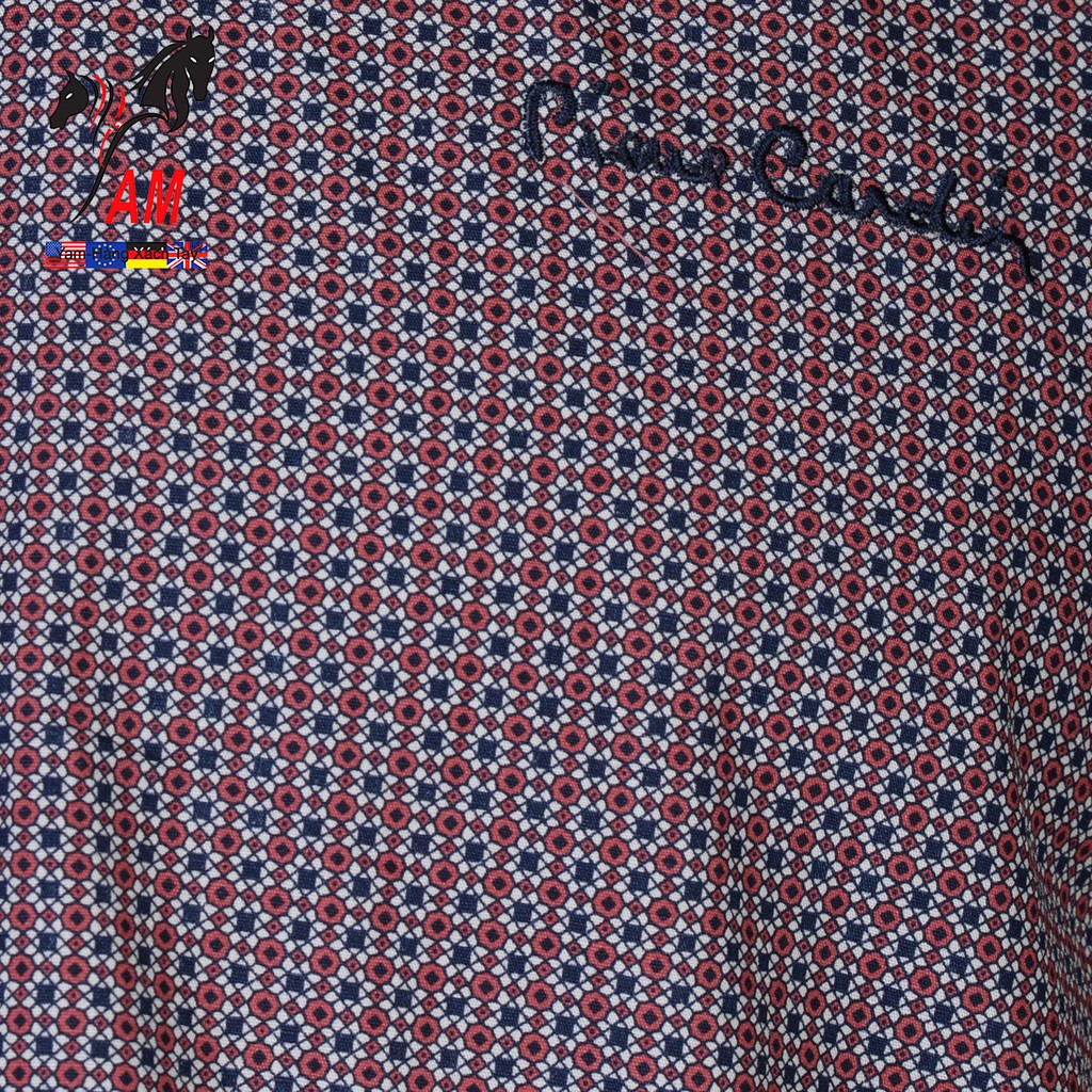 [100% cotton] Áo Sơ Mi Nam PIERRE Cardin AOP Long Sleeve Shirt Mens Cao Cấp (Hồng chấm - Size EU - UK)