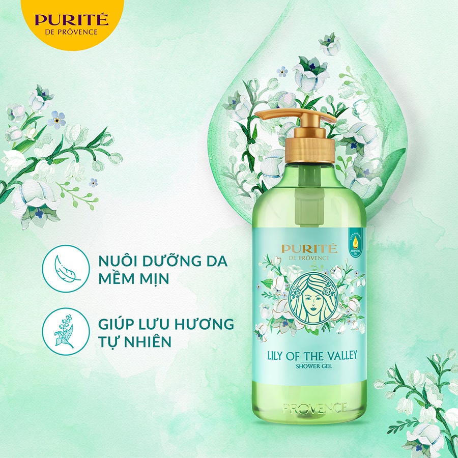 Sữa Tắm Thiên Nhiên Purité Hoa Linh Lan 850ml