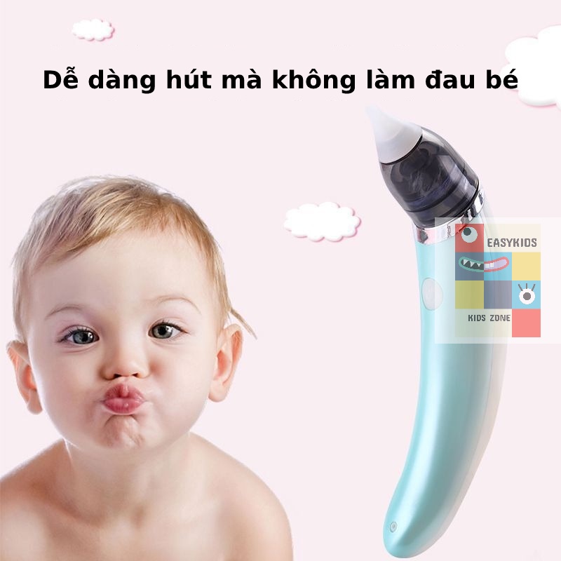 Máy hút mũi cho bé, máy hút mũi Little Bees cho trẻ sơ sinh 5 cấp độ, hút mũi cực sạch không gây đa