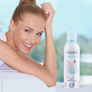 Xịt khoáng Evoluderm giúp dưỡng ẩm cấp nước và làm dịu làn da Atomiseur Eau Pure 150ml
