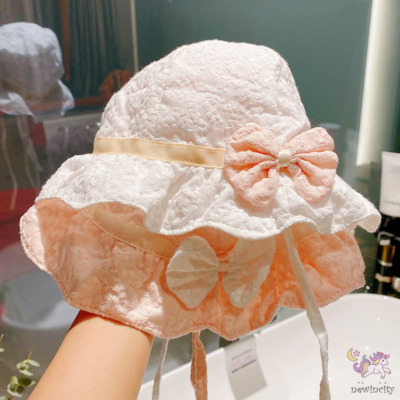 Nón Tai Bèo Thắt Nơ Phong Cách Hàn Quốc Xinh Xắn Cho Bé Gái