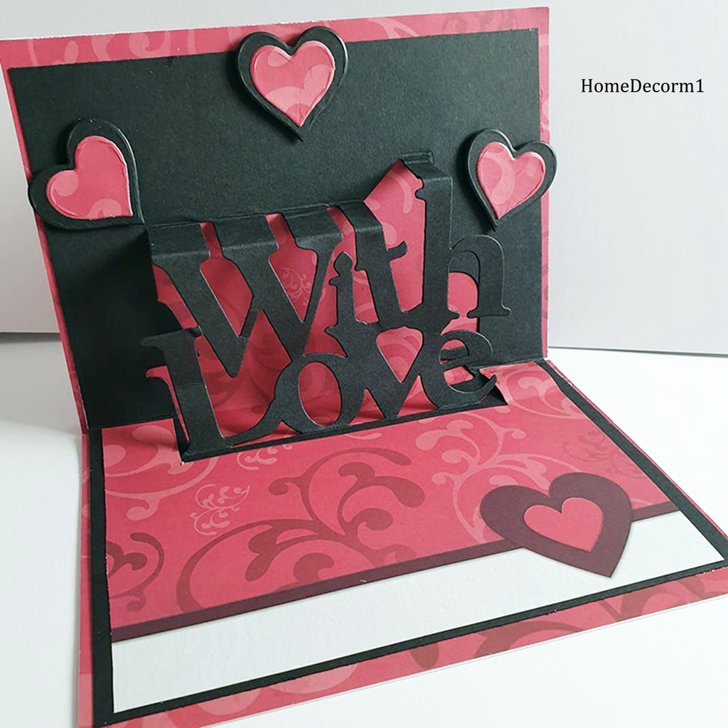 Khuôn Cắt Giấy Làm Từ Kim Loại Hình Chữ Love Cách Điệu Trang Trí Scrapbook