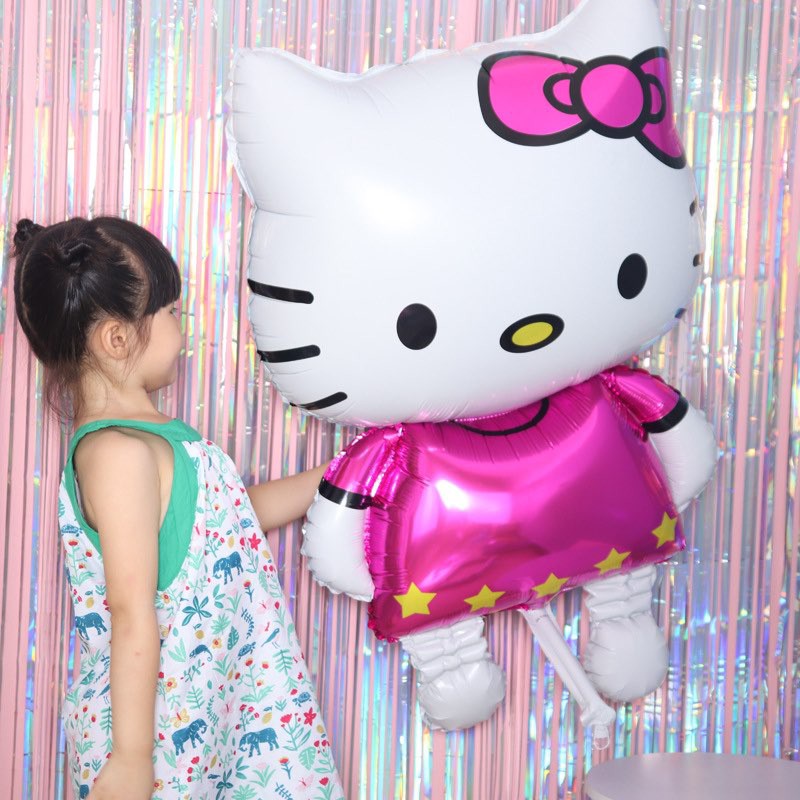 (To Đẹp) Bong Bóng Hình Kitty Trang Trí Sinh Nhật Cho Bé Gái MS01 Cỡ 86cm