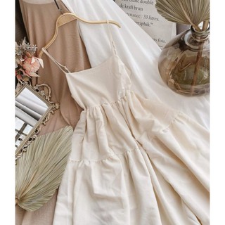 🌸 Đầm hai dây baby doll chất đũi