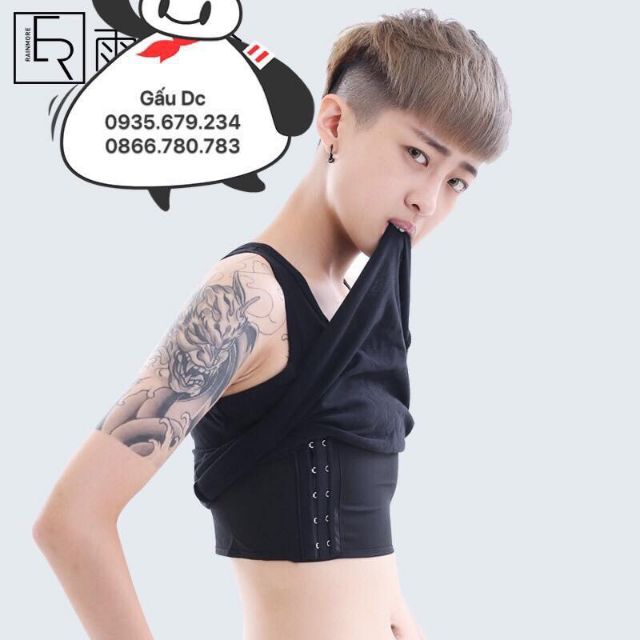 Áo nịt ba lỗ dài cho tomboy sb