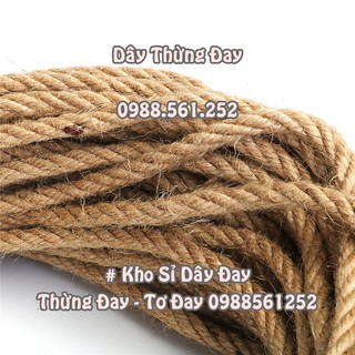 Size 5mm: 10 mét dây thừng đay gai trang trí - handmade - setup - decor