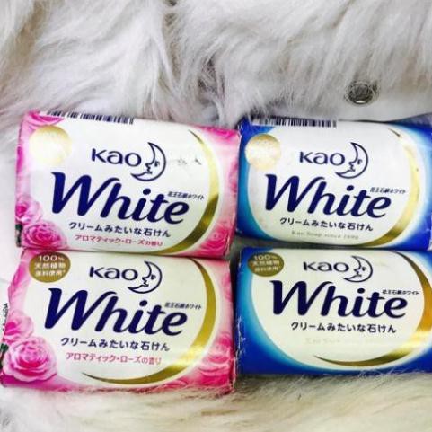 XÀ PHÒNG ♥𝑭𝑹𝑬𝑬𝑺𝑯𝑰𝑷♥ XÀ PHÒNG TẮM KAO WHITE 130g NỘI ĐỊA NHẬT BẢN