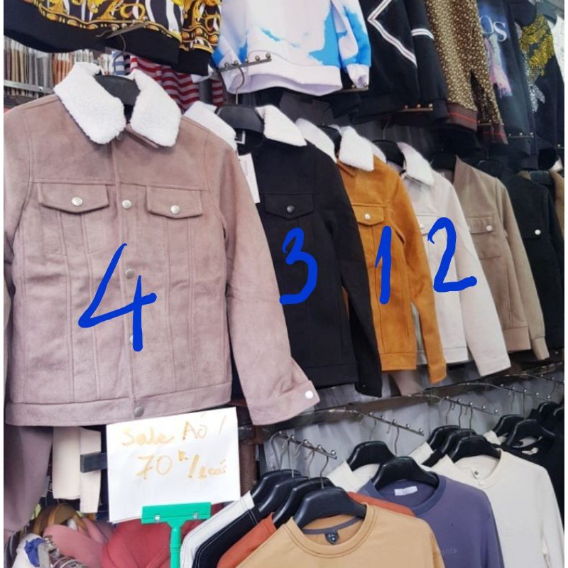 Áo khoác da lộn cổ lông (hàng quảng châu loại 1, lông có thể tháo rời) | BigBuy360 - bigbuy360.vn