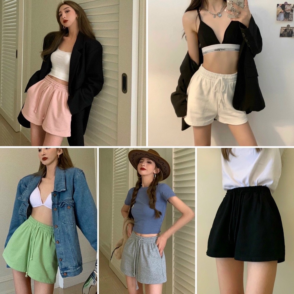 QUẦN SHORT THUN TRƠN BASIC NHIỀU MẪU