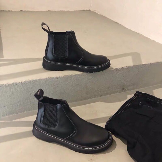 BOOTS CỔ CAO TRƠN KHÔNG DÂY