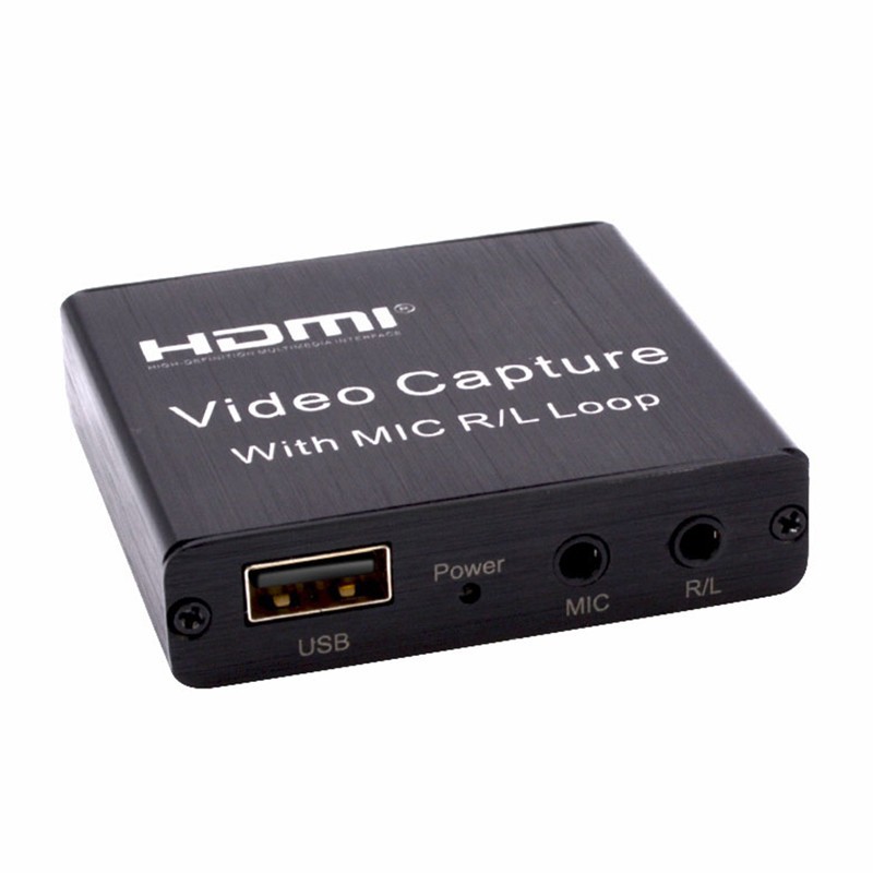 New HDMI Device 1080p @ 30fps USB Video Capture Disc Video Recorder HD Adapter USB Recording FHD Game Capture Card with Micro Loop R