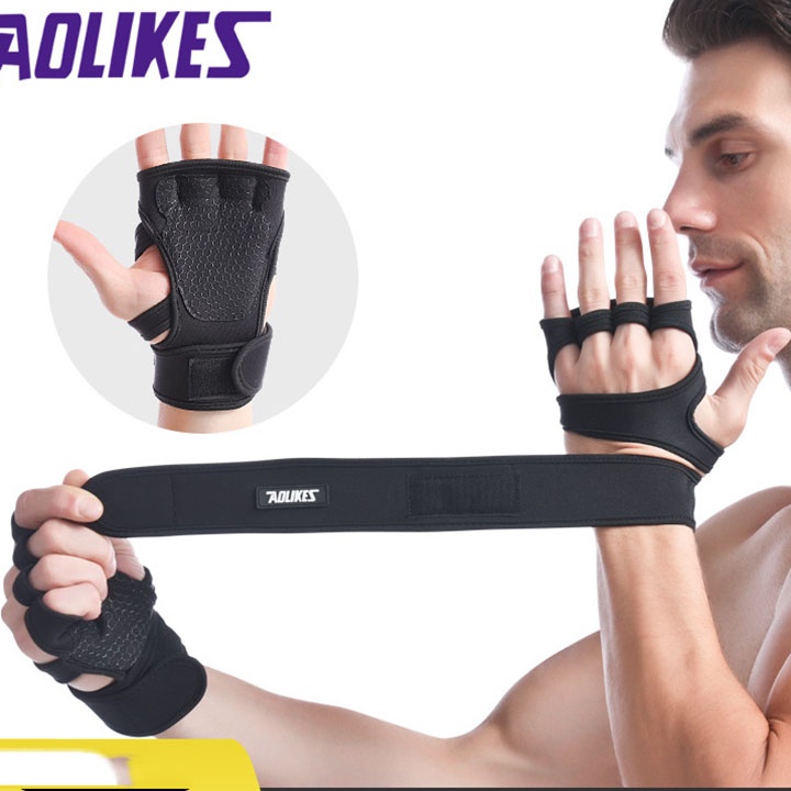 Găng tay thể thao tập Gym, chính hãng AOLIKES A76