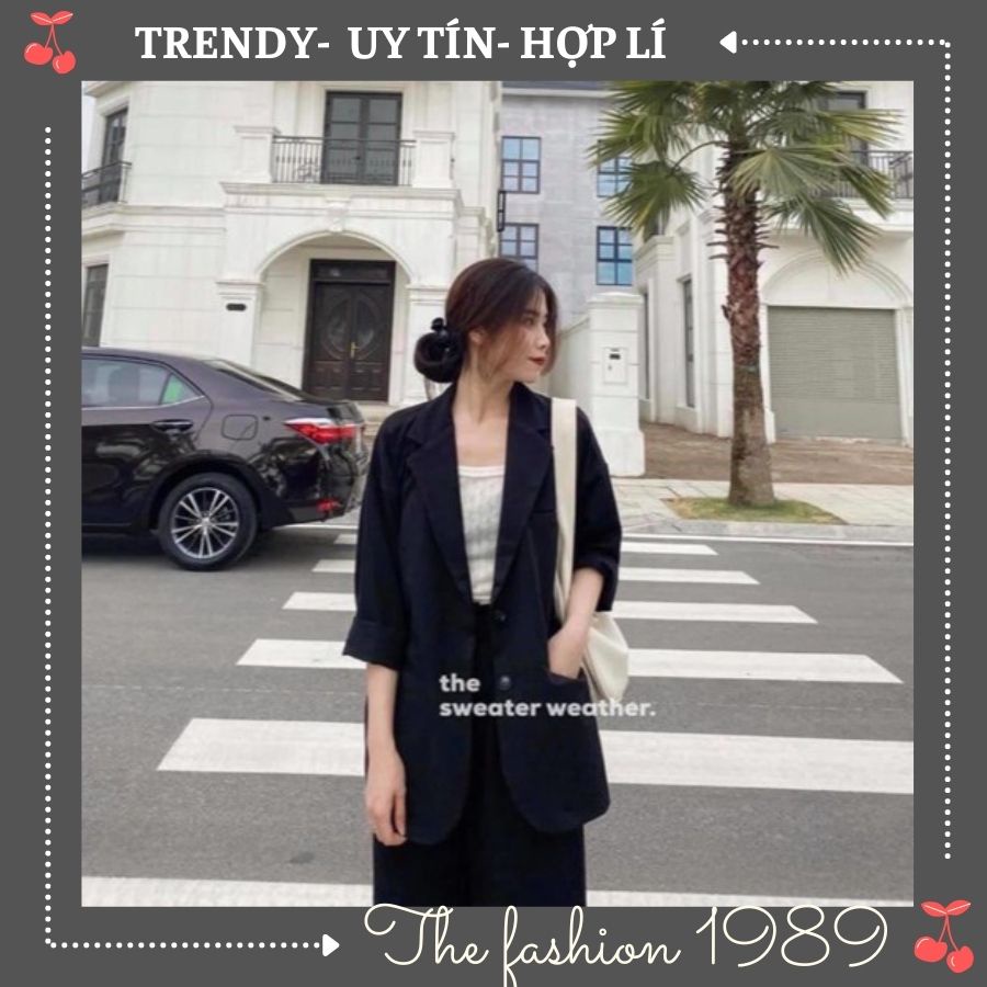 ÁO BLAZER TRƠN HÀN QUỐC [ CLIP- CÓ SẴN]- ÁO VEST  BLAZER 1 LỚP MÀU ĐEN - BE - NÂU - TRẮNG | BigBuy360 - bigbuy360.vn