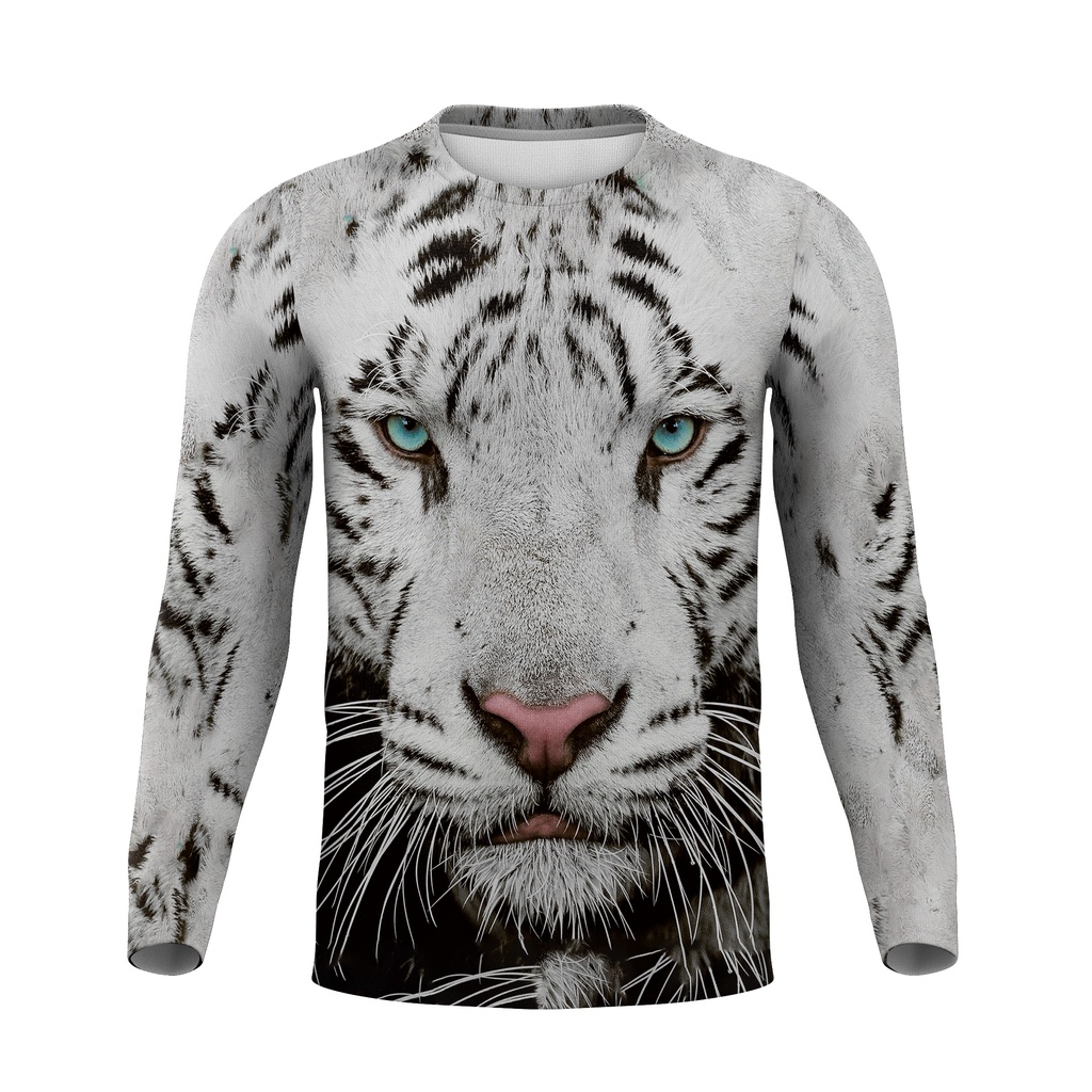 Áo nam Tay Dài In Hình Sư Tử / Hổ 3d Vui Nhộn