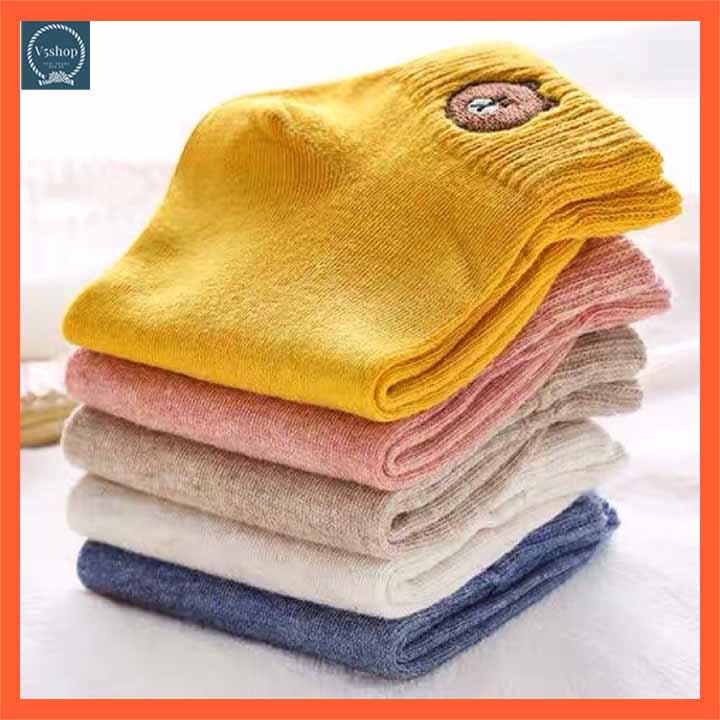 Tất vớ nữ cổ ngắn đến mắt cá cotton mềm êm thấm hút chống hôi  TN14