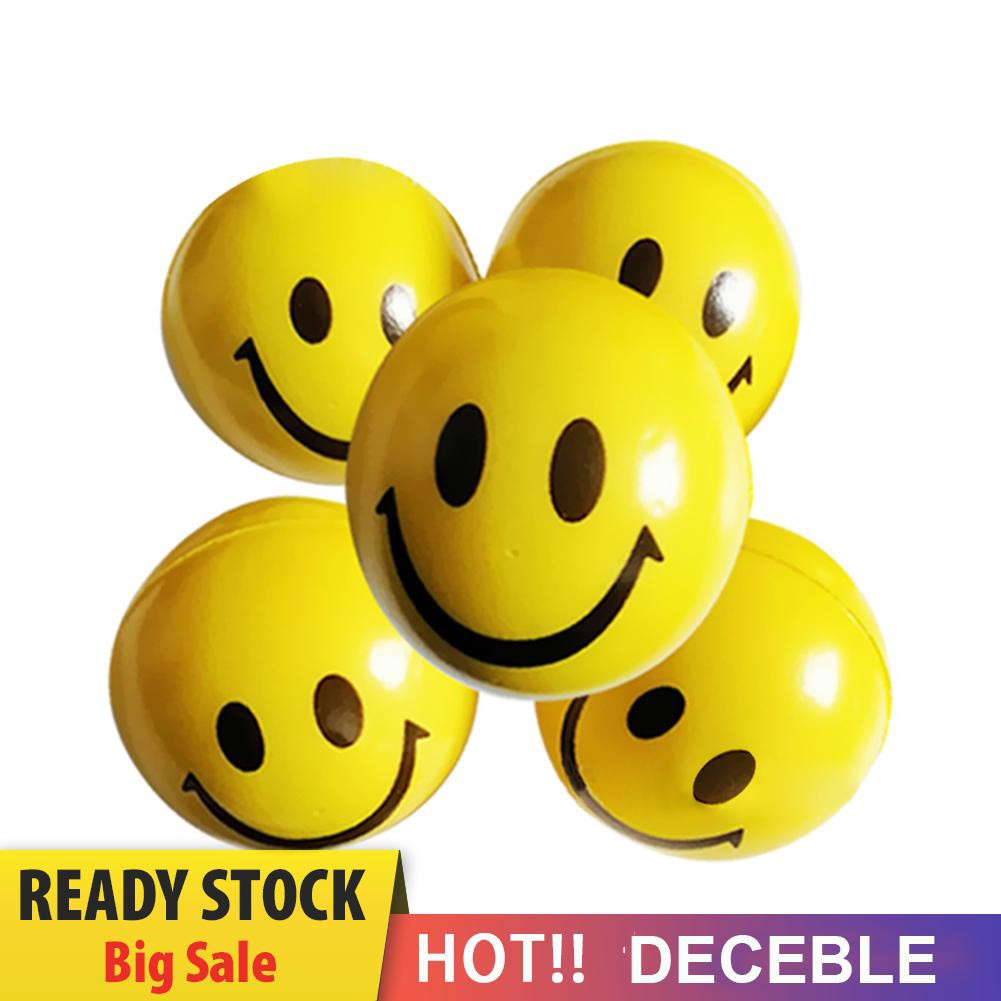 Pop It Fidget Đồ chơi 12pcs/lot Squeeze Funny PU Balls Smile Face Kid Pressure Relief Đồ chơis Random