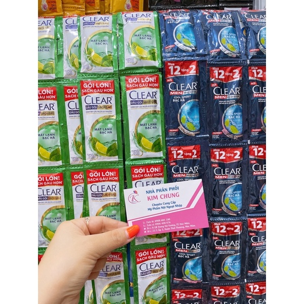 Dây 10 gói Clear Bạc Hà Mát Lạnh