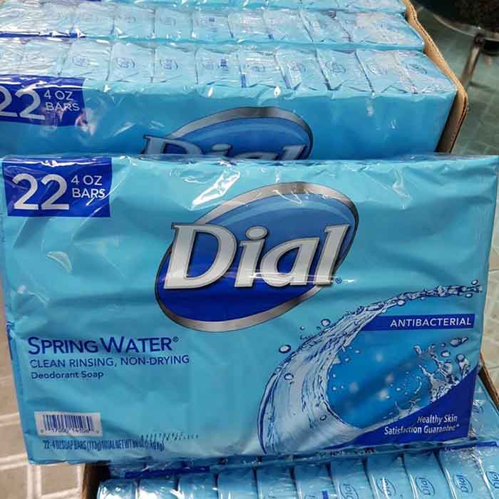 Combo 3 cục xà Bông Dial Spring Water Antibacterial Bar Soap 113g x 3 cục - Mỹ
