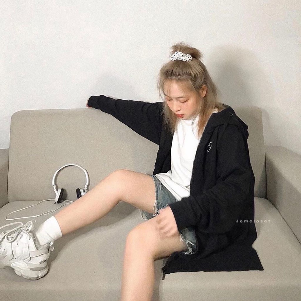 ÁO KHOÁC NỈ HỘP CHAI SỮA OVERSIZE XẺ TÀ - ÁO HOODIE KHOÁC CHAI NƯỚC 3 MÀU ULZZANG