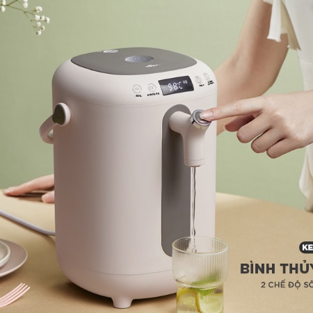 Bình đun nước giữ nhiệt Bear KE-B30V1, đựng trong binh thủy tinh phù hợp với gia đình văn phòng