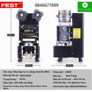 Máy Dập Cốc Tự Động Fest RC 995S
