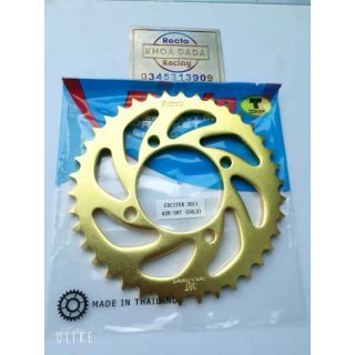 Dĩa Exciter 135/ Sirius xăng cơ Recto , size 38, dĩa vàng