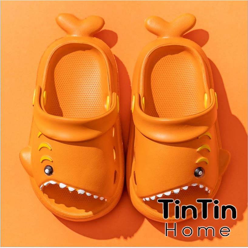 DÉP SỤC CHO BÉ TRAI, BÉ GÁI CHÍNH HÃNG CHALK BEAR HÌNH CÁ MẬP BABY SHARK SIÊU NHẸ, SANDAL TRẺ EM DTE08