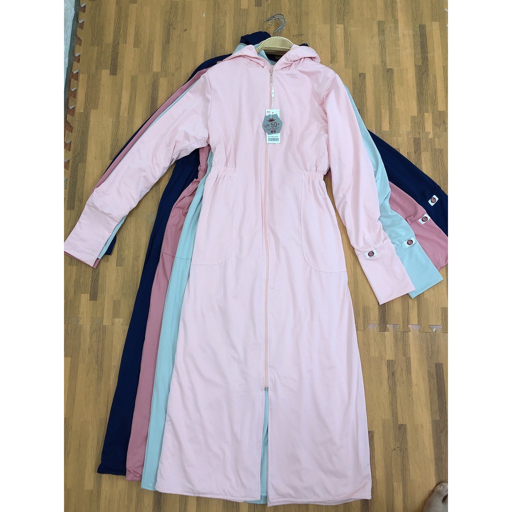 [HOT]Áo chống nắng nữ 2 LỚP,CHỐNG TIA UV50 toàn thân (chất vải Kim cương thông hơi co dãn 4 chiều, che kín mặt màu trơn) | BigBuy360 - bigbuy360.vn