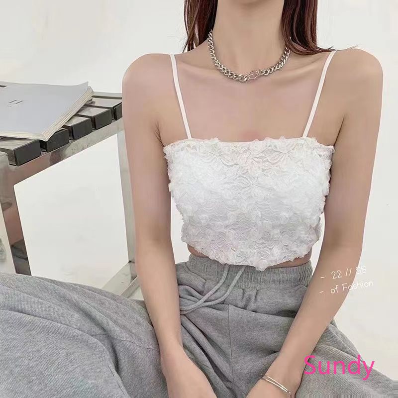 Cô Gái Mùa Hè Ngọt Ngào Áo hai dây In Hoa