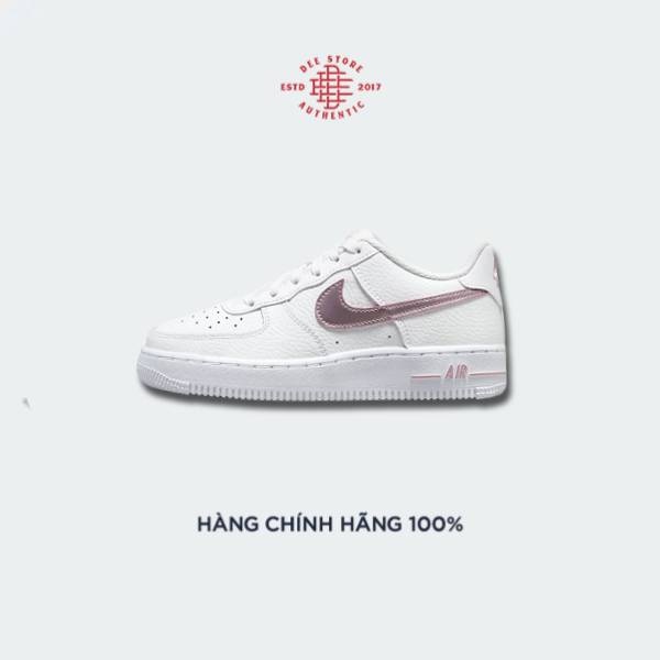 Giày Sneaker Thể Thao Nữ Nike Air Force 1 GS White Pink Glaze - Dee Store VN